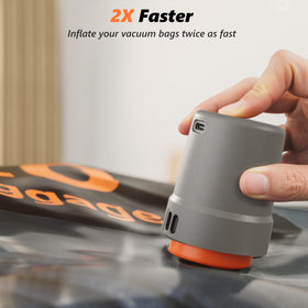 SUOCO compact travel-size pump fits easily in luggage