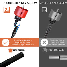SUOWEEI universal 3/8in hex shank adapter fits many tools.