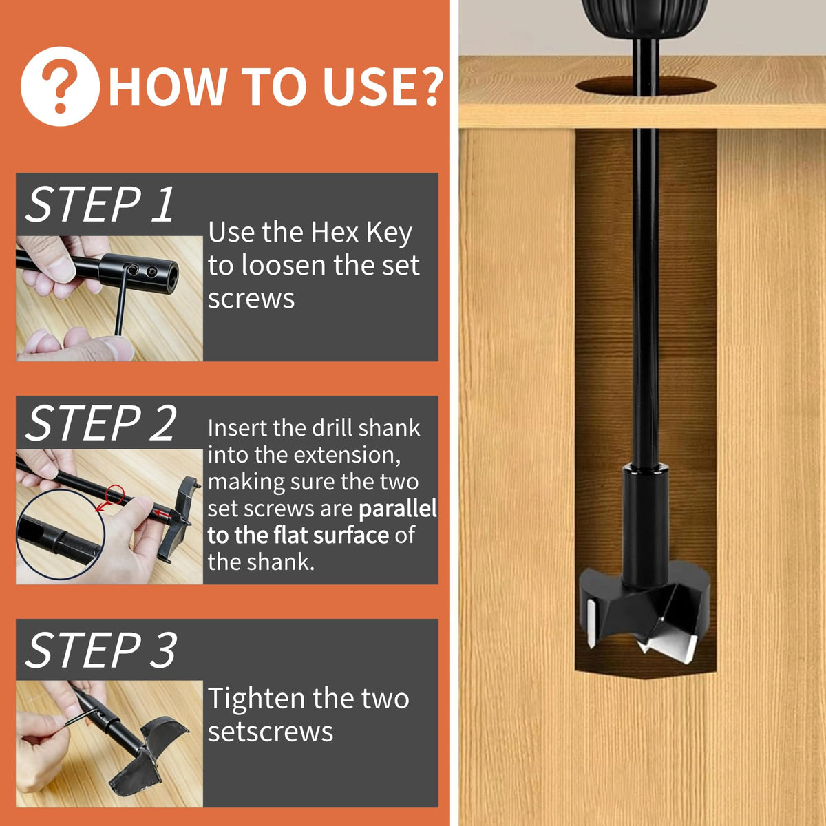SUOWEEI kit includes hex keys for quick set-screw adjustments.