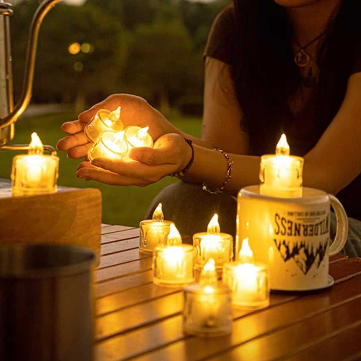 SupBri kids and pets friendly tealights for worry-free evenings.