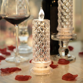 SupBri Rose Shadow LED candles with batteries included for immediate use.