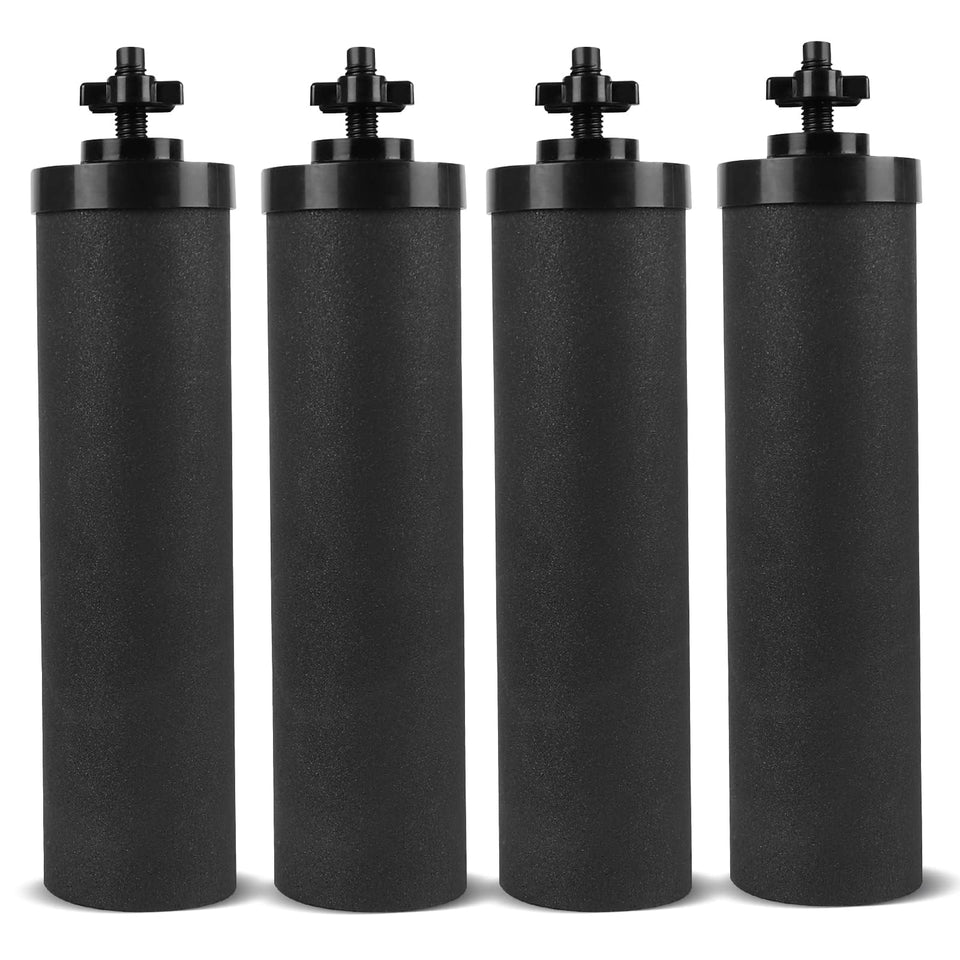 SUPER.BDACC water filter four-pack for Berkey BB9-2, promotes clean tasting water.