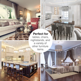 Super Sliders 6-in oval pads distribute weight evenly under sofas and dressers