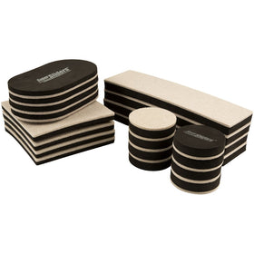 Super Sliders 9-in rectangle pads glide smoothly on hardwood floors, protecting surfaces