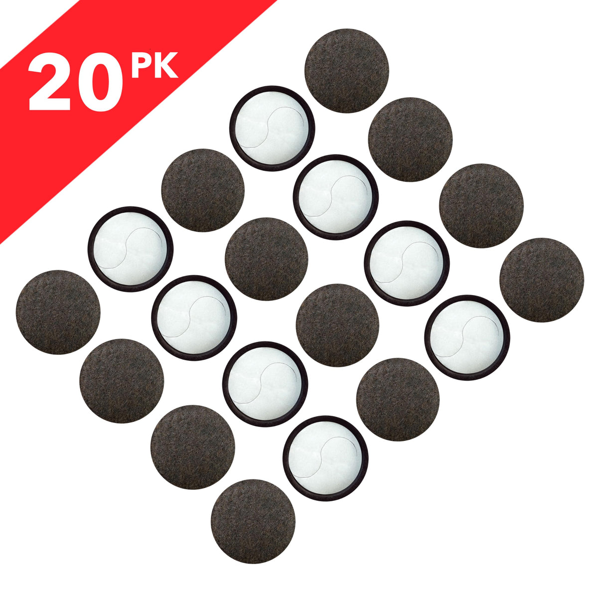Super Sliders felt-bottom protects tile and minimizes noise during repositioning