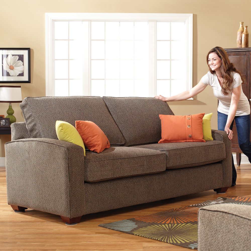 Beige Super Sliders protect hard floors while gliding heavy items