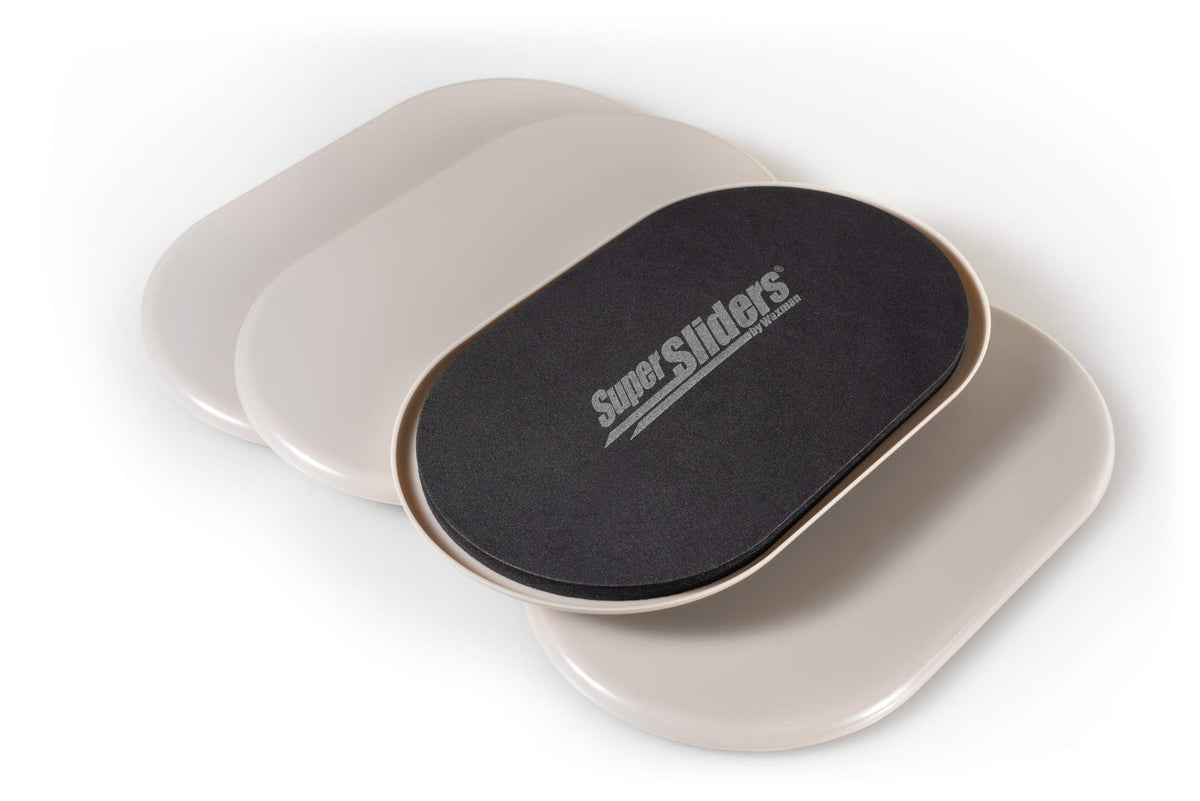 Super Sliders XL beige sliders use rubber foam and hard plastic for durability.