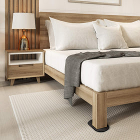 Super Sliders XL beige under-furniture placement for even weight distribution on carpet.