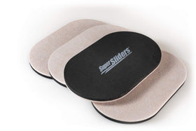 Super Sliders oval move-anywhere slider enhances flexible room layout.