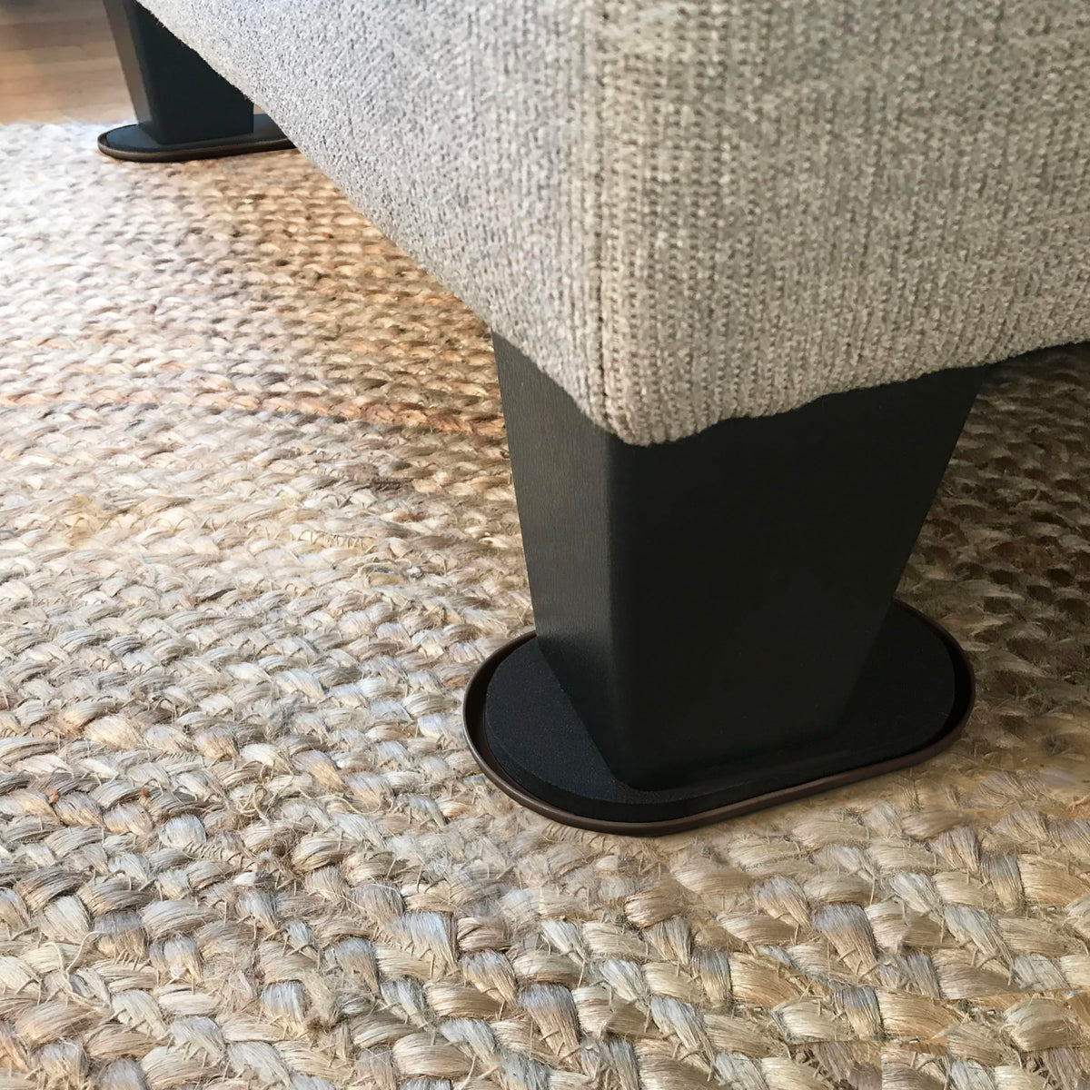 Super Sliders XL oval sliders in brown for easy movement of heavy furniture