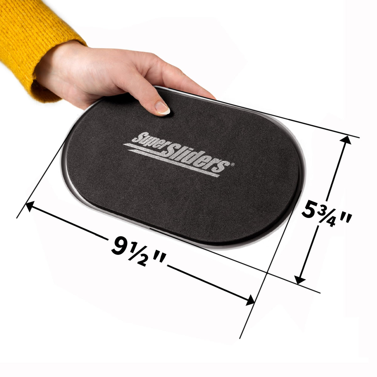 Super Sliders XL oval sliders on carpet enabling effortless repositioning