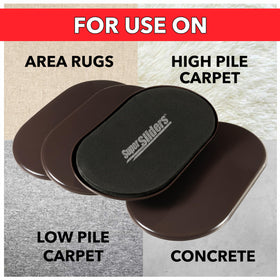 Super Sliders XL oval sliders under bed for easy repositioning on carpet