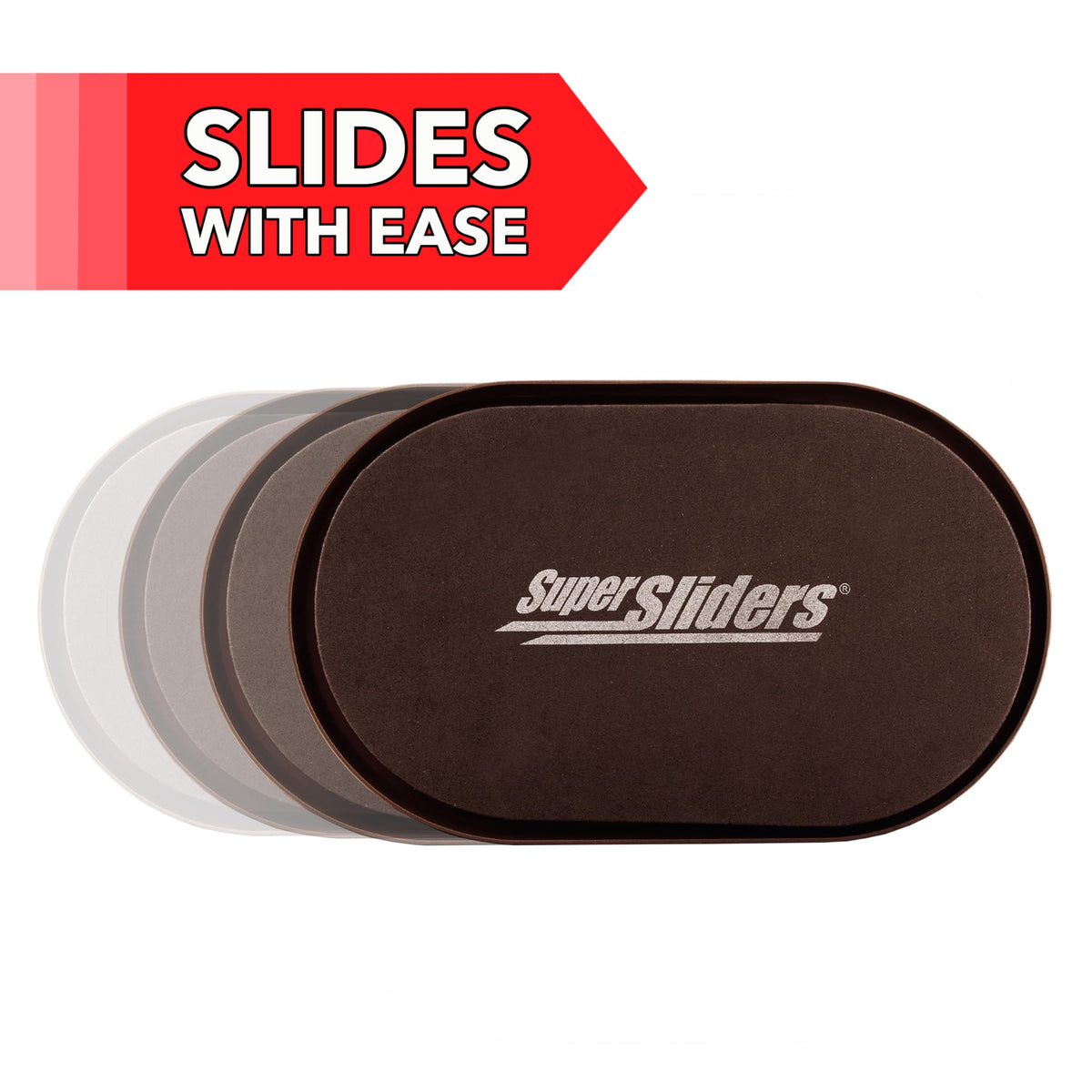 Super Sliders XL oval sliders under sofa with carpet protection