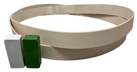 Super Strop 1x30 belt with white and green compounds for polished edges