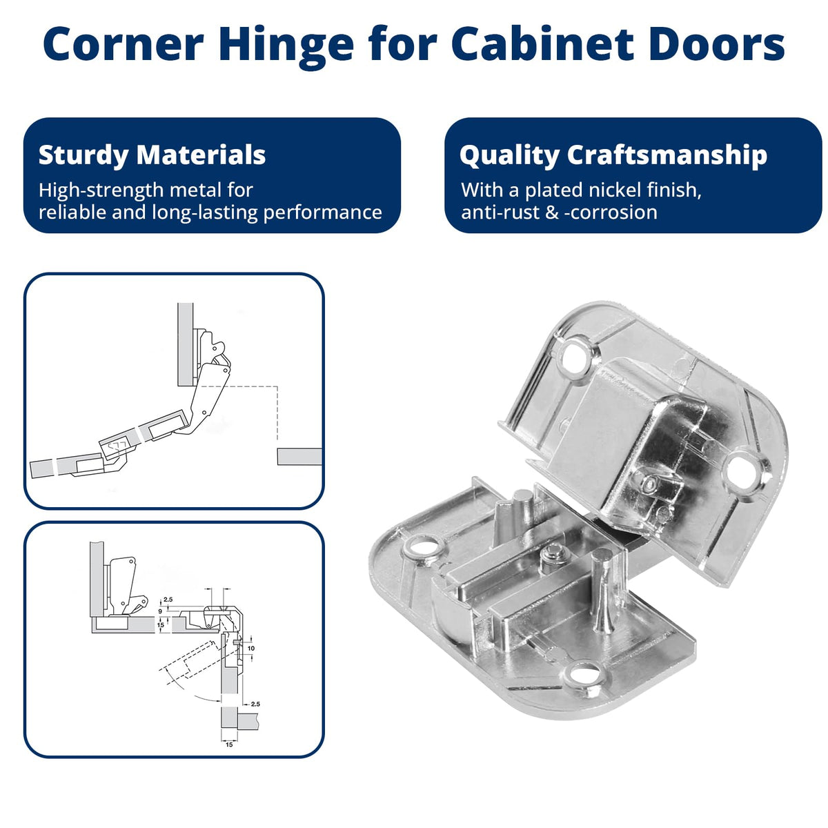 Superbobi mepla-ssp-17-19-21 hinge supports inset doors with reliable alignment