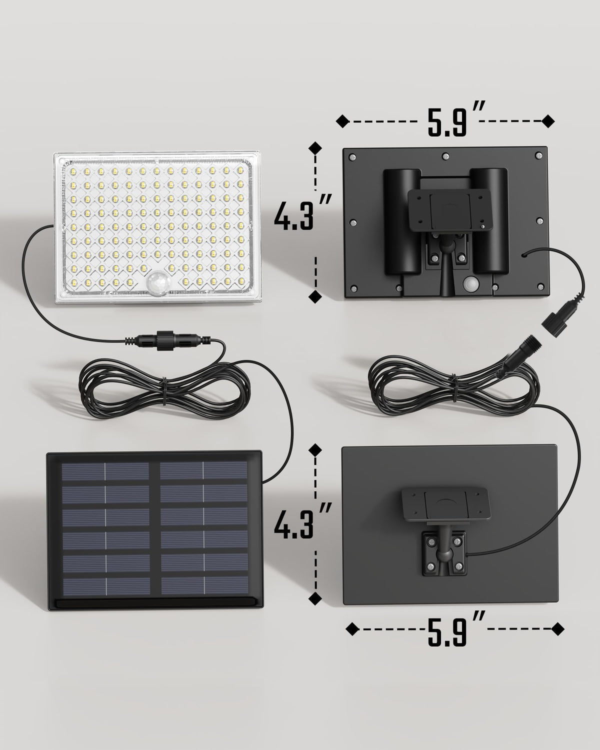 SUPERDANNY IP65 durable ABS casing resists rain and harsh weather.