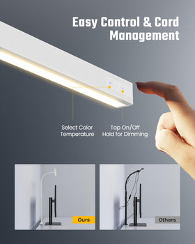 SUPERDANNY LED desk lamp clamp attaches securely to a desk edge for a stable setup