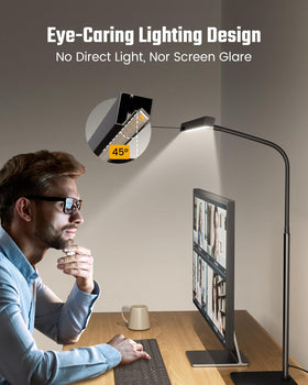 Dimmed brightness for comfortable late night reading with the lamp