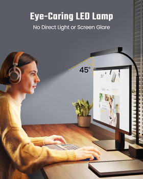 SuperDANNY LED desk lamp gooseneck 360deg enables precise lighting at your workstation