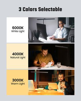 SuperDANNY LED desk lamp three color temperatures for reading and study