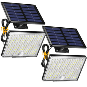 SUPERDANNY solar outdoor light with 113 LED beads for bright perimeter illumination.