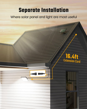 SUPERDANNY two-pack mounting on wall or gutter for easy off-grid setup.