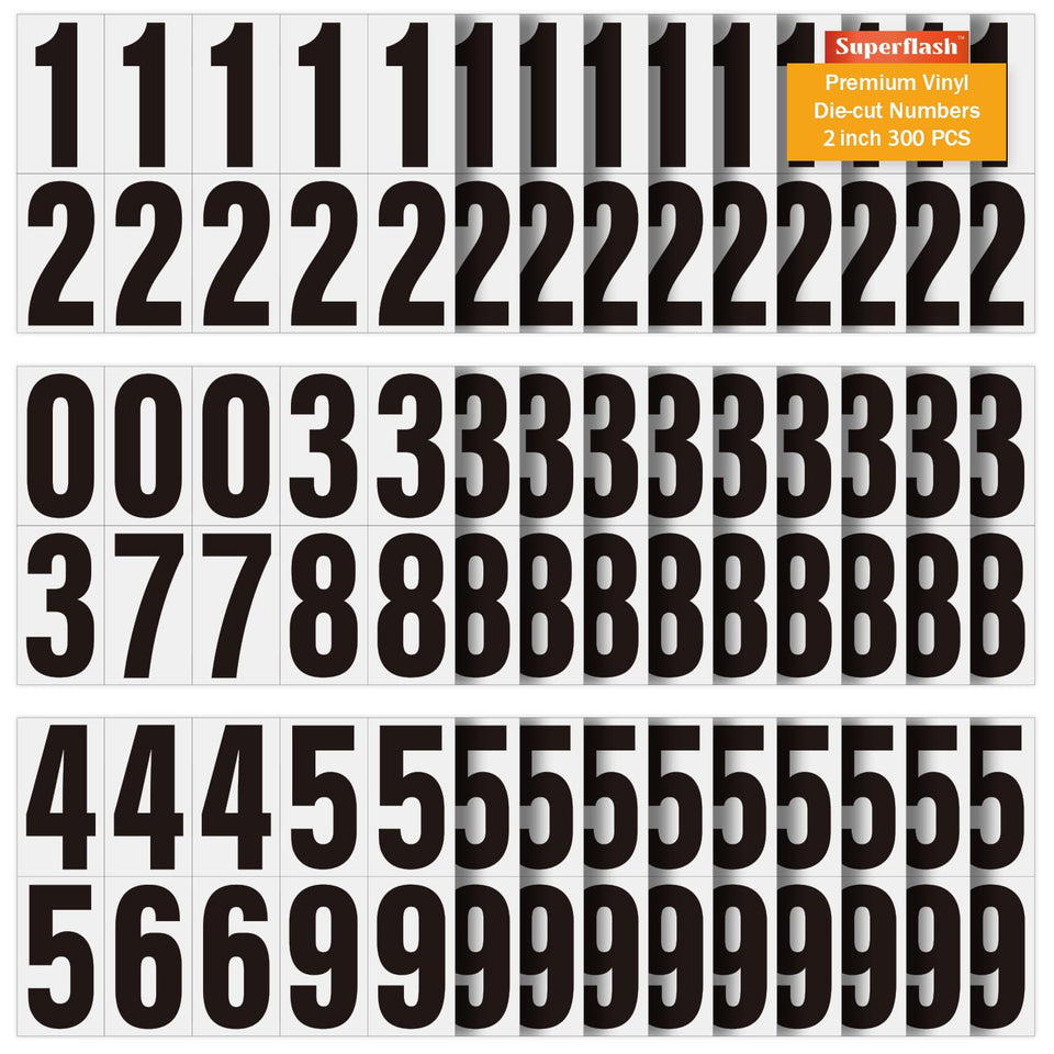 Superflash 2-inch numbers for mailbox, highly visible for mail carriers day or night.