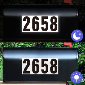 Superflash reflective house numbers for outside improve curb visibility in low light.