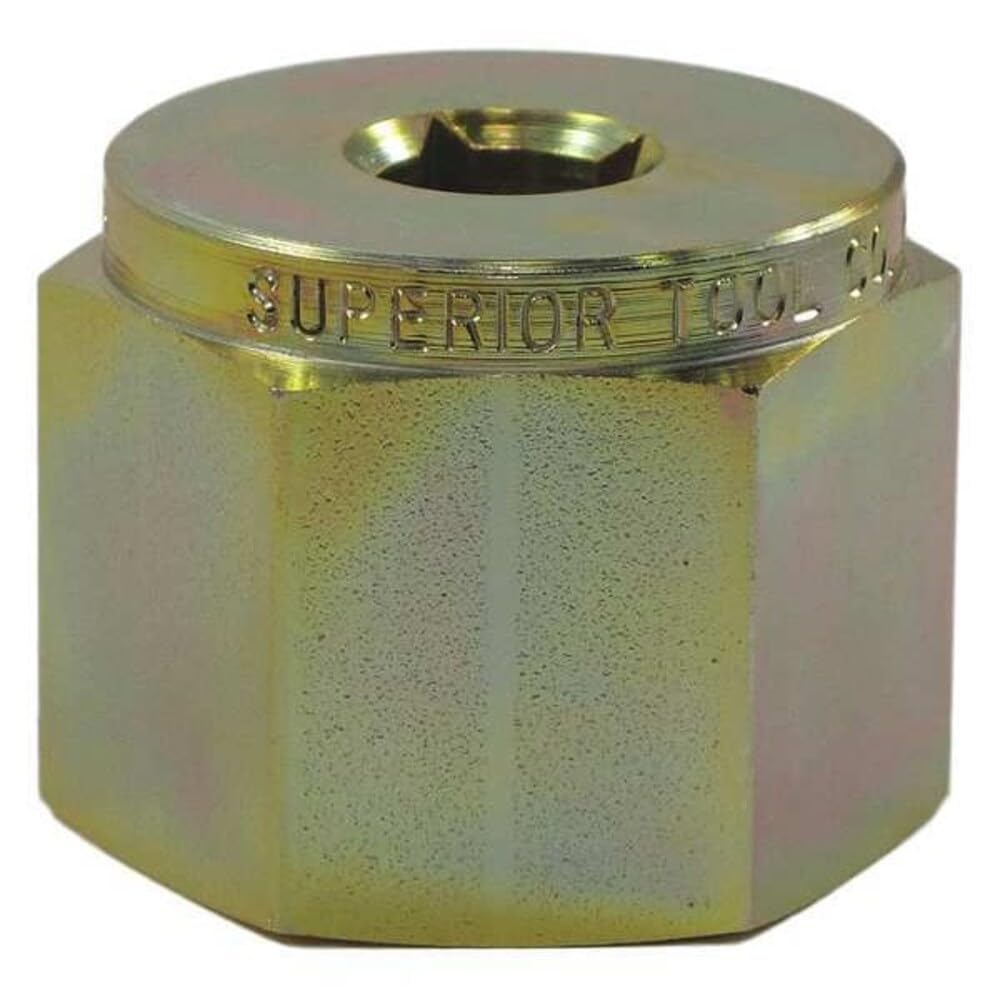 Superior Tool Mr. Thread Cleaner gray illustrates a compact tool renewing outdoor faucet threads