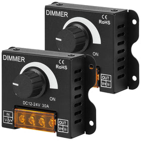 SUPERNIGHT LED dimmer with aluminum housing front view for durable brightness control.