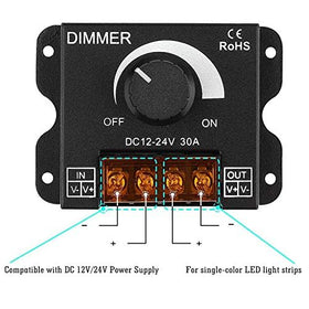 SUPERNIGHT rotary knob close-up showing easy manual dimming for mood lighting.