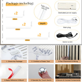 Superyofo 4000K dimmable touch switch LED strip for ambient home lighting.