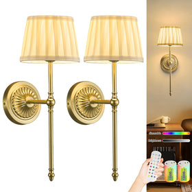 SuperYoPinny cordless wall sconce with magnetic bulbs for easy charging and warm ambience.