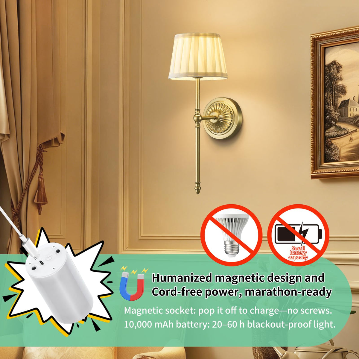 SuperYoPinny wall sconce with remote RGB LED for color control.