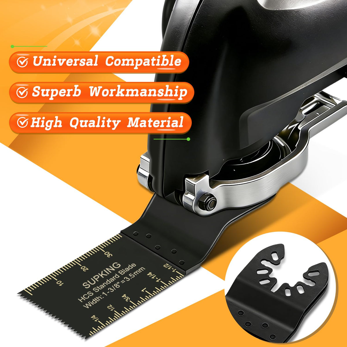 SupKing corrosion-resistant black coating protects blades during tough projects.