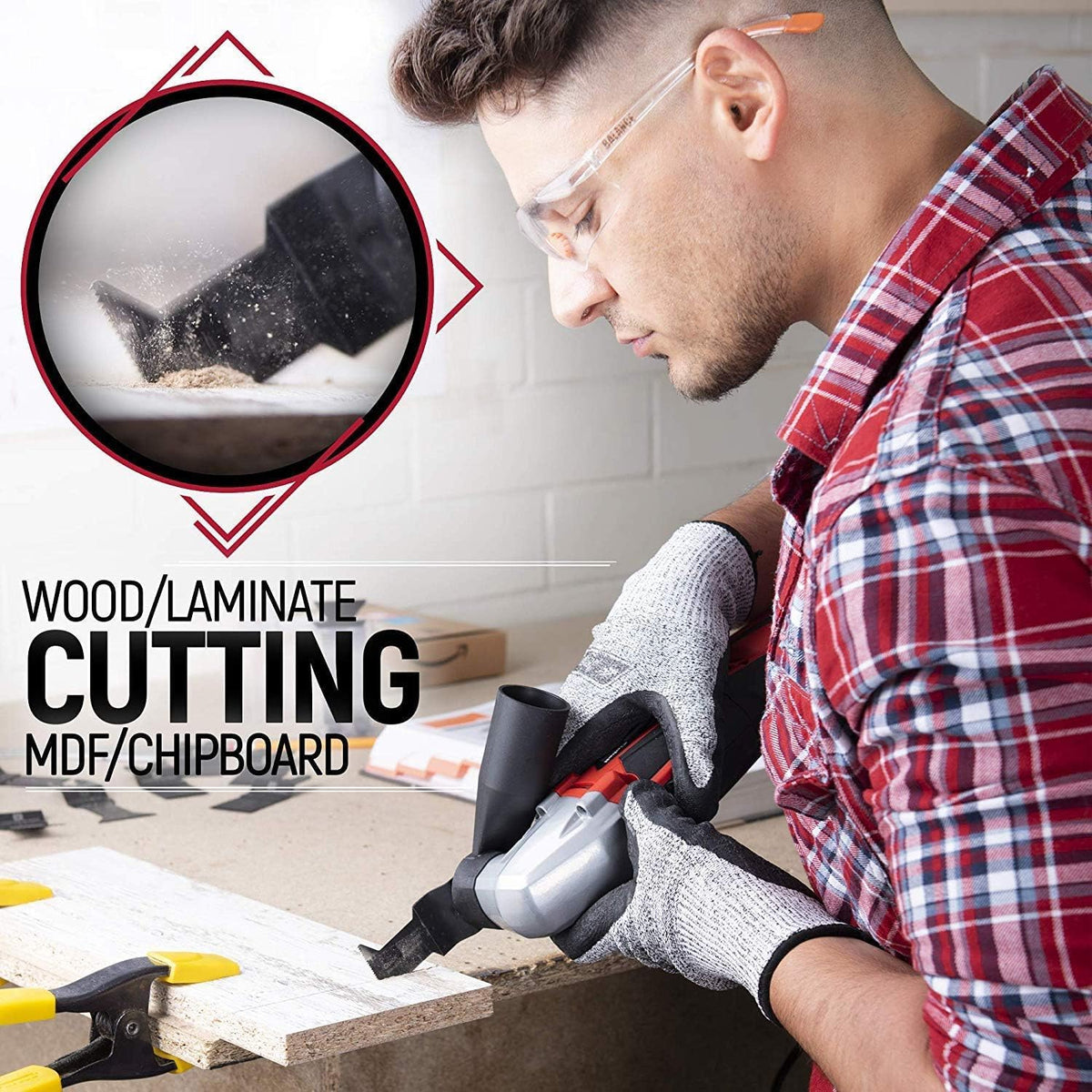 SupKing blades feature dual length marks for easy measurements during cuts.