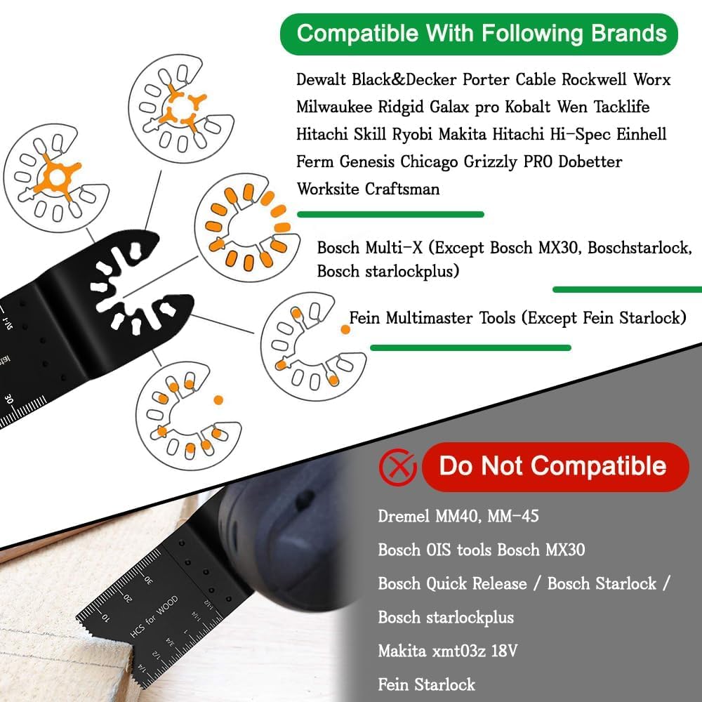 SupKing quick-release blades fit most oscillating tools for quick changes.