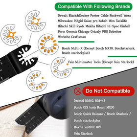 SupKing quick-release blades fit most oscillating tools for quick changes.