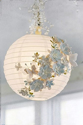 Supla white paper lanterns hanging setup for easy DIY garland effects