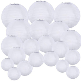 Supla white paper lantern round 4-inch for festive decor and soft glow