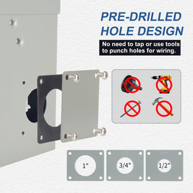 Suplevel interior wiring terminals illustrating robust 4-wire configuration.