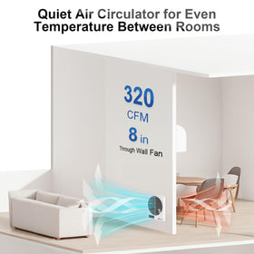 Suplife room-to-room fan with reversible controls showing airflow direction flexibility.