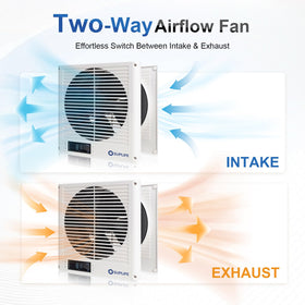 Suplife temperature sensor display aids automatic climate balance in the fan.