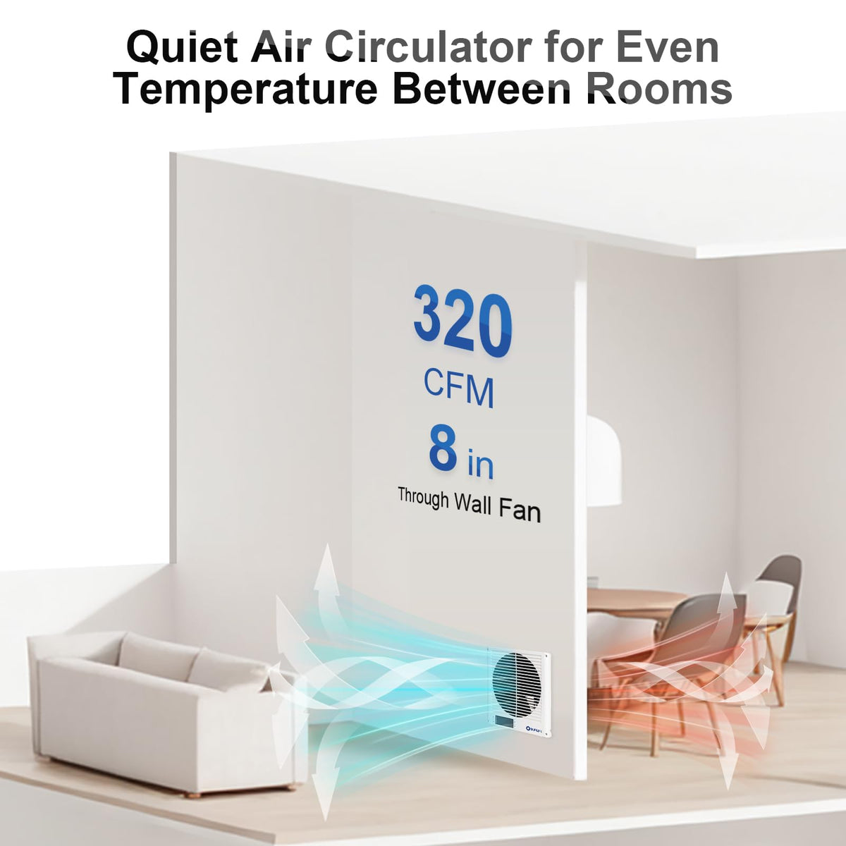 Suplife room-to-room air transfer setup demonstrates effortless airflow between spaces