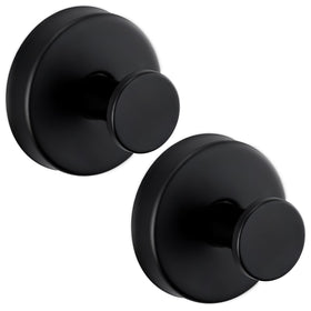 Supopular heavy-duty suction hook on glass surface secures towels.