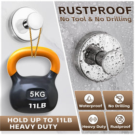 Supopular suction hook for robes on stainless steel surface