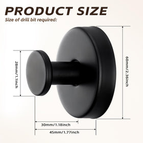 Supopular no-drill mount hook is easy to relocate.