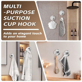 Supopular no-drill installation suction hook on glass surface for wreaths.