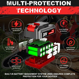Supowill battery with BMS protects against overheating and short circuits.