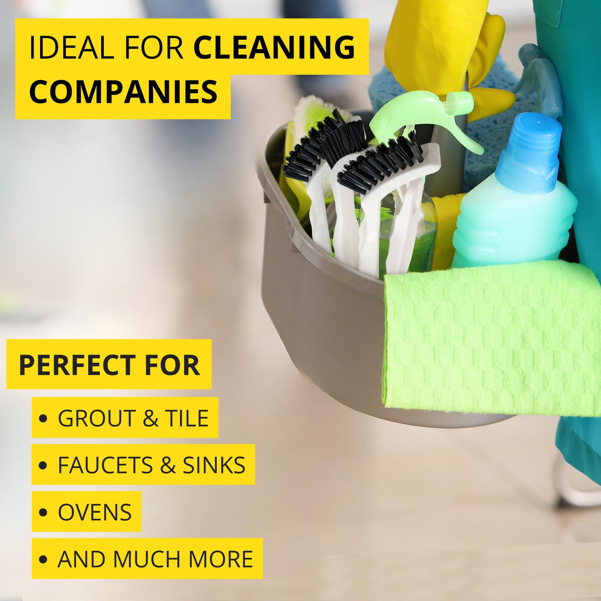 SupplyMaid detail cleaning brush with nylon bristles for precision scrubbing.